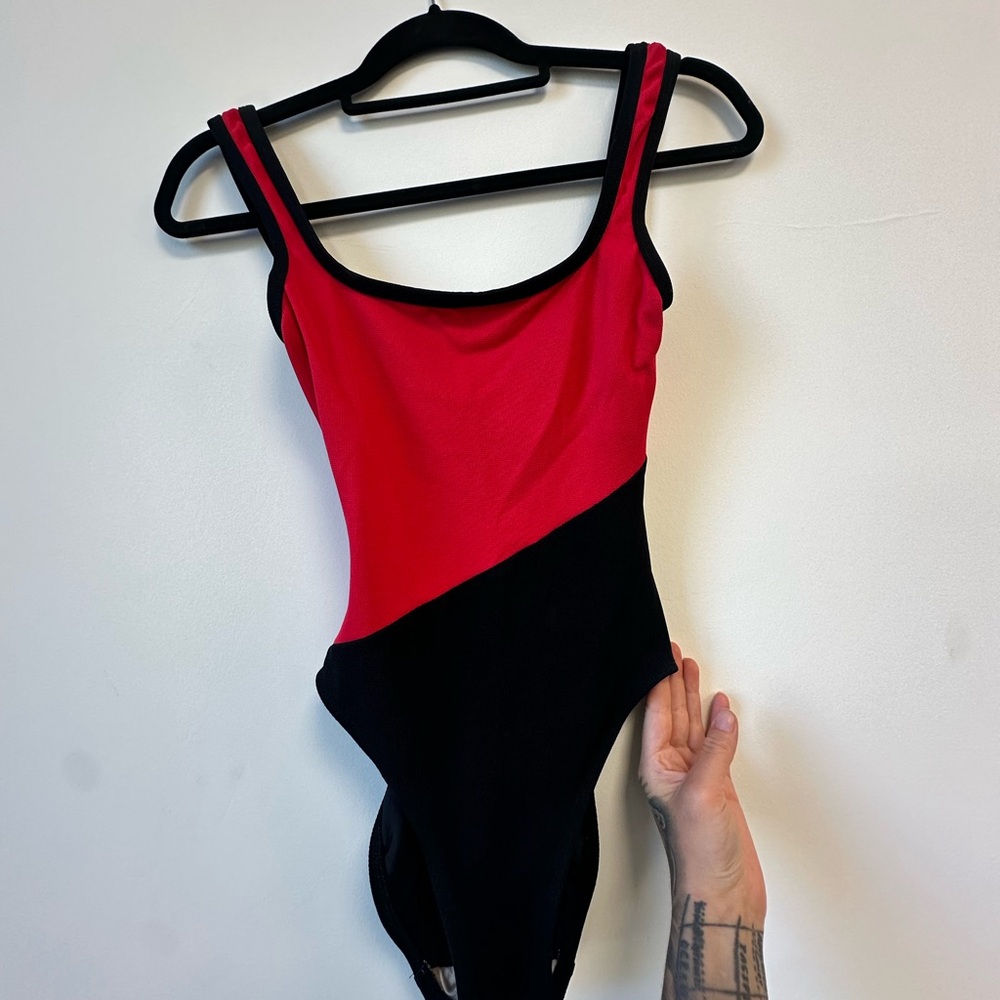 Anne Klein Red and Black Garment